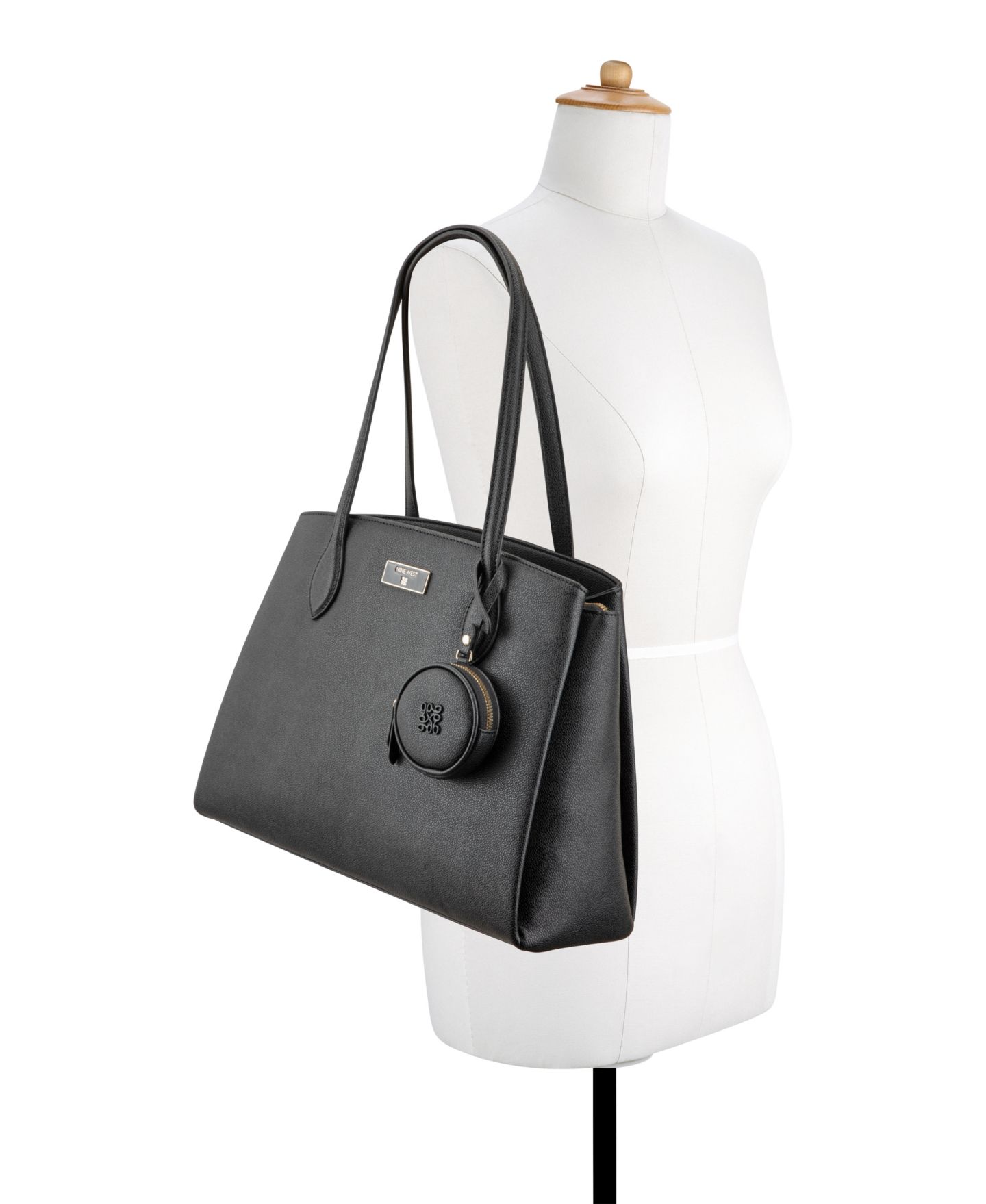 Женская сумка Nine West Mary Carryall Large Satchel, цвет: Чёрный — фото 5