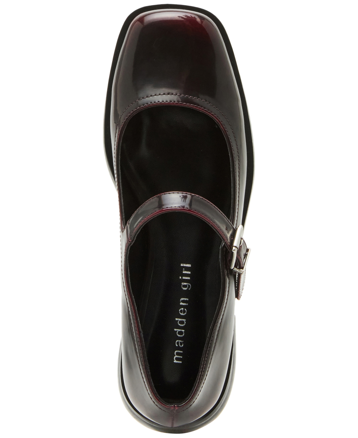 Madden Girl Dominic Mary-jane Tailored Flats In Burgundy