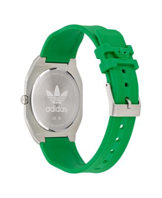 Unisex Analog Green Silicone Watch, 39mm