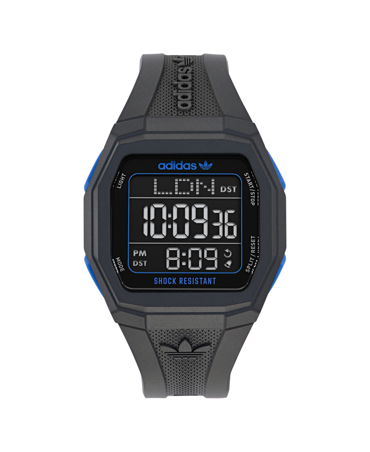 Adidas Originals Unisex Analog Black Resin Watch, 48mm
