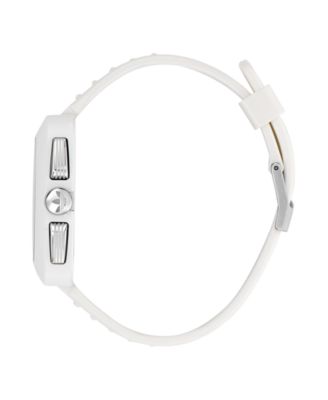 Unisex Chronograph White Polyurethane Watch, 39mm