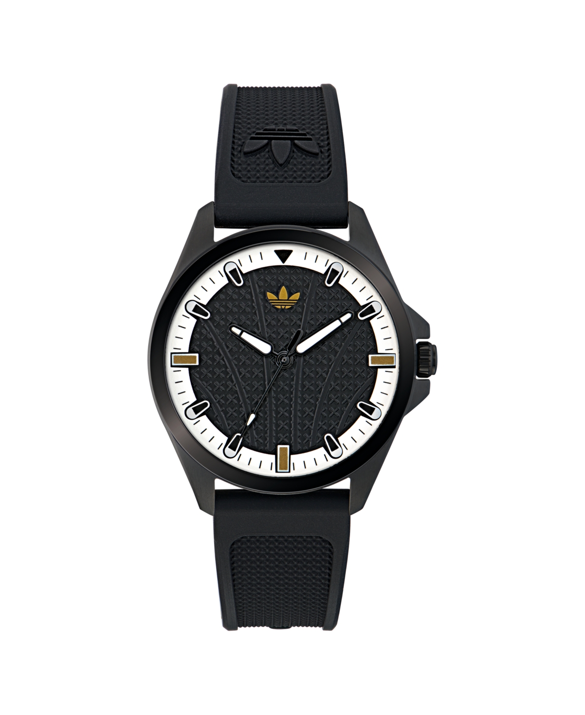 Unisex Analog Black Silicone Watch, 40mm - Black