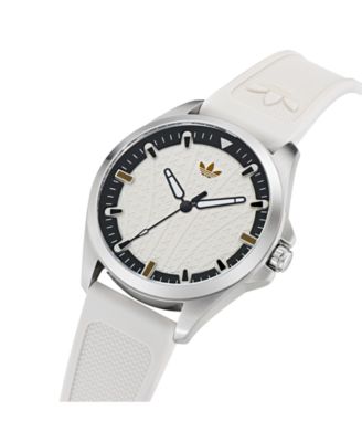 Unisex Analog White Silicone Watch, 40mm