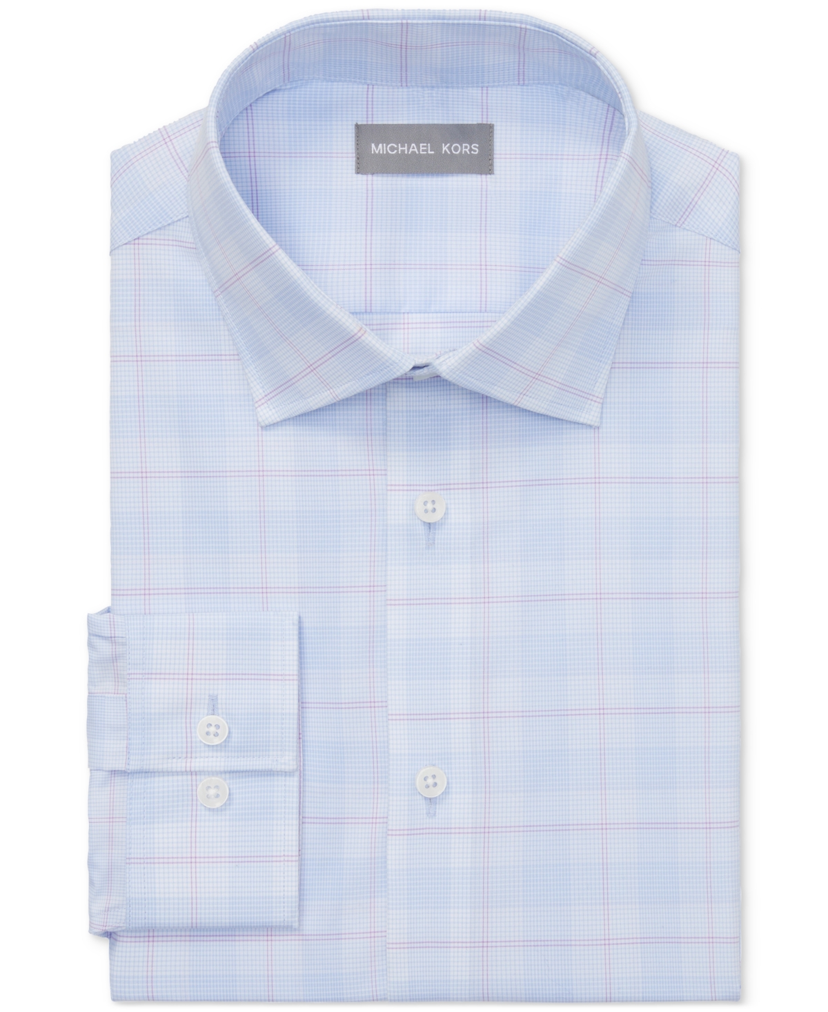 Michael Kors Men's Regular Fit Comfort Stretch Dress Shirt In Blue
