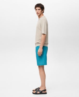 Men's Linen Bermuda Drawstring Shorts