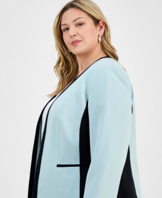 Plus Size Open-Front Jacket