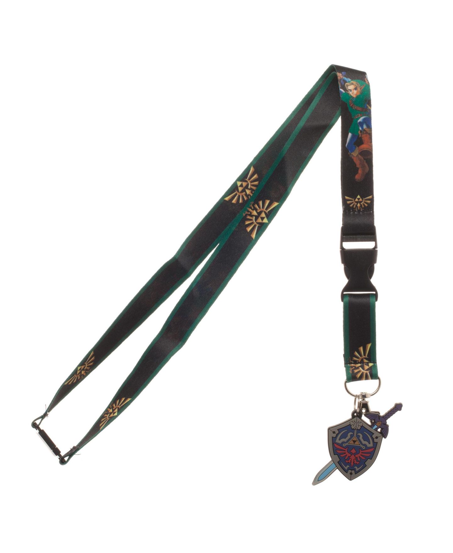 Женские брелоки The Legend of Zelda Hero Of Time 22" Green Lanyard With ID Sleeve, цвет: Разноцветный — фото 1