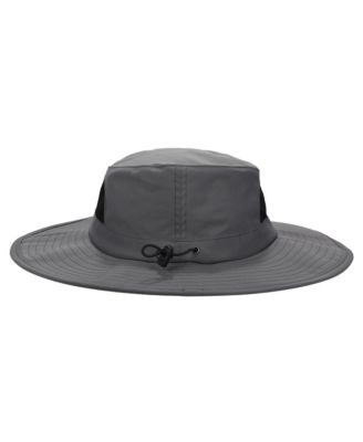 Men's 2-Pack Charcoal & Khaki Wide Brim Technical Boonie Sun Hat with Vented Mesh Piecing