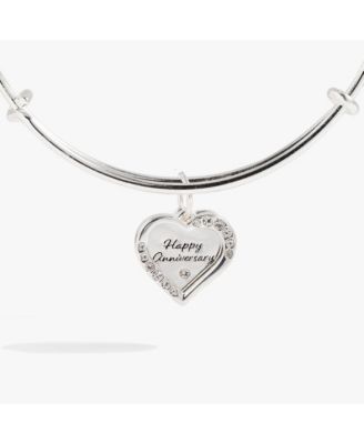 Duo Heart Anniversary Bangle Bracelet