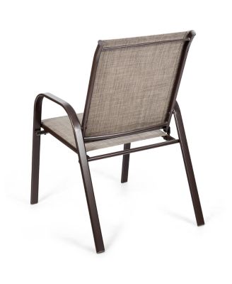 2PCS Patio Chairs Dining Chair Deck Yard W/Armrest