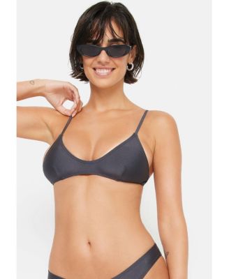 Women's Shimmer Scoop Neck Bikini Swimsuit Top Bra Sizing