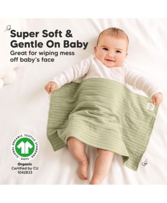 6pk Shea Baby Burp Cloths, Cotton Burping Cloths for Babies, Boys, Girls, Soft & Absorbent Spit Up Rag