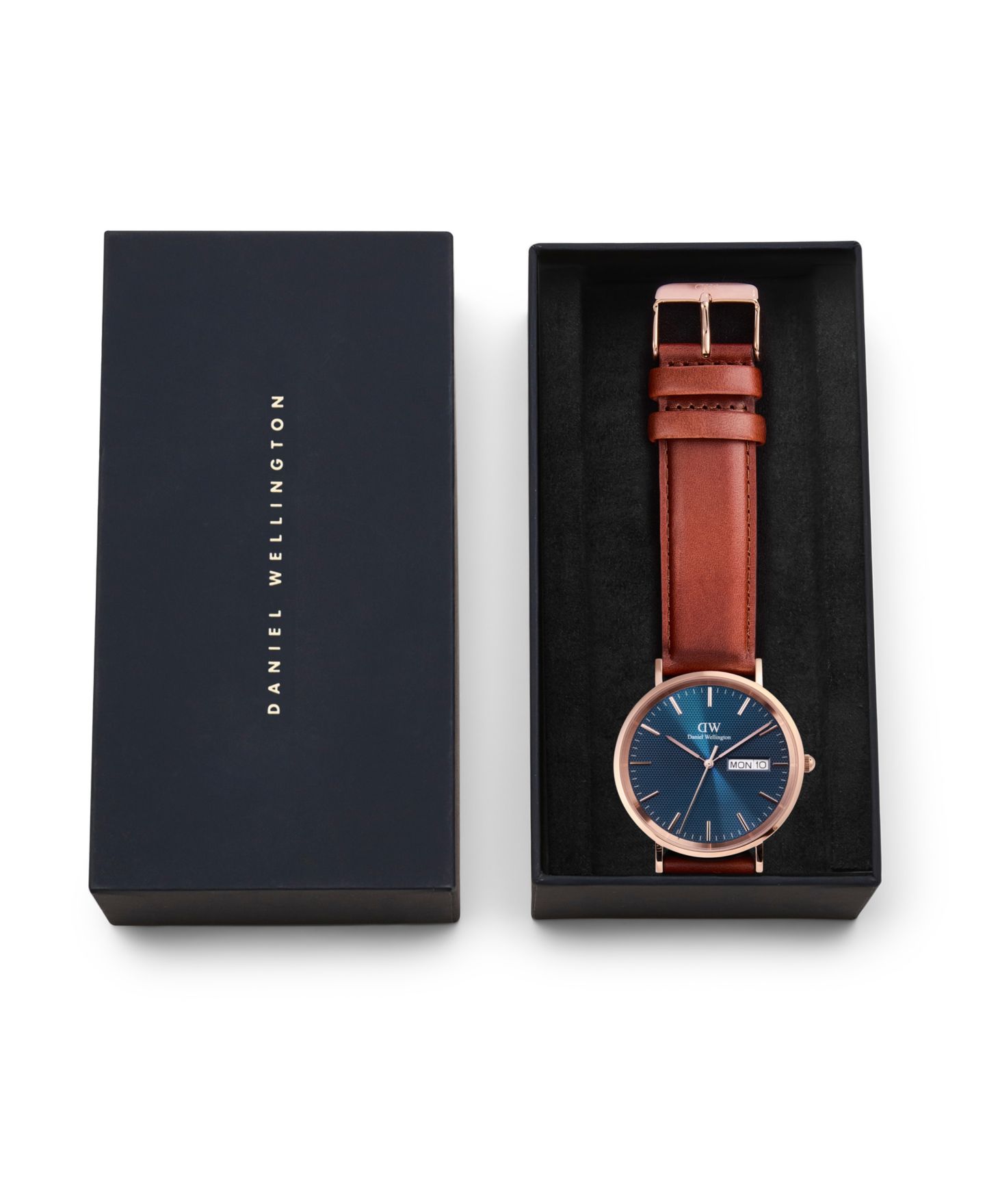 Мужские часы Daniel Wellington Analog Brown Leather, 40mm — фото 7