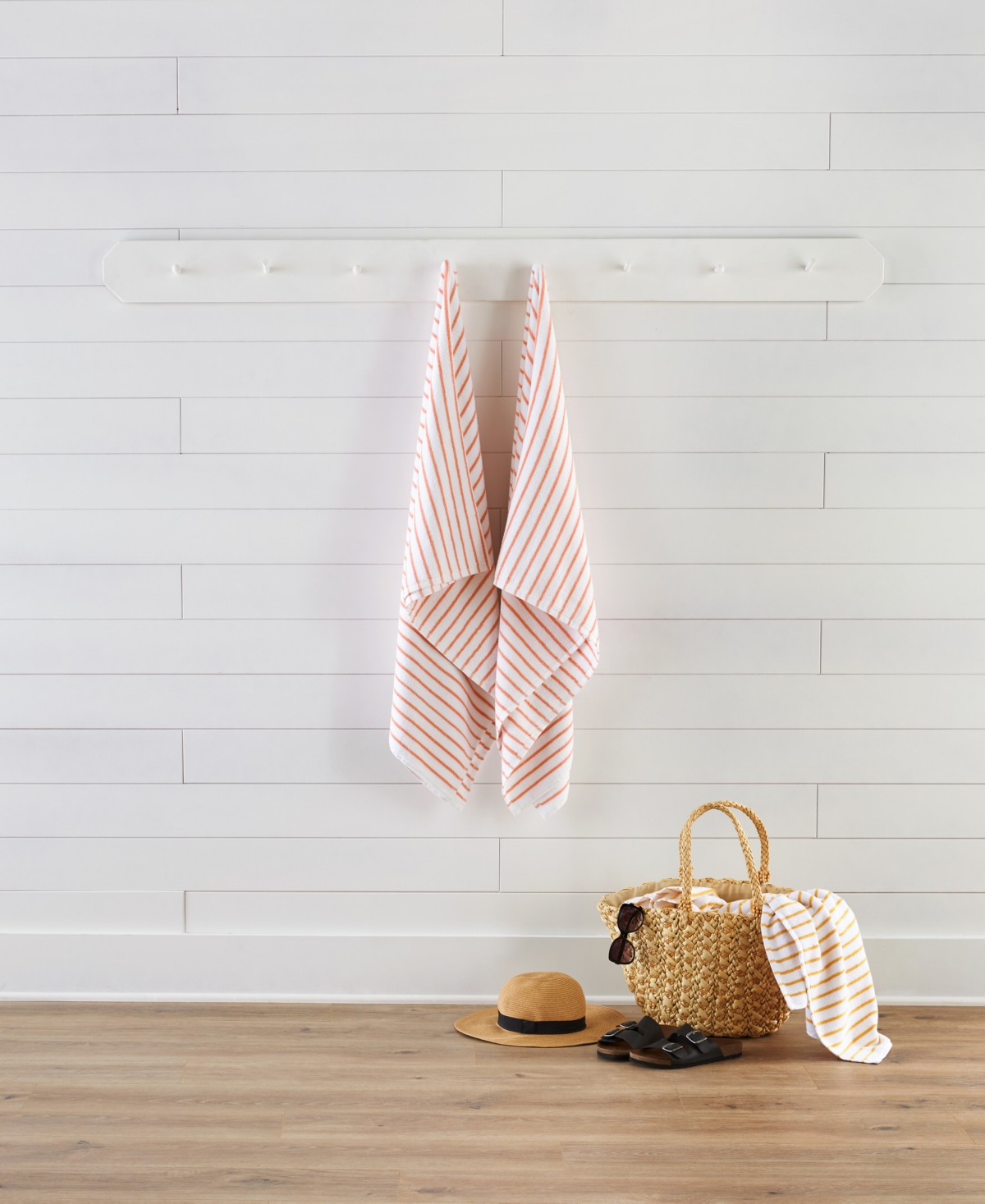 Ienjoy Home Cabana Stripe Cotton 2-pack Beach Towels, 30" X 70"