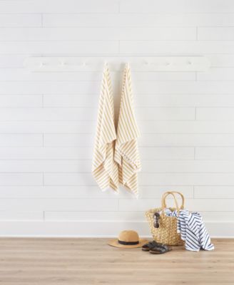 Cabana Stripe Cotton 2-Pack Beach Towels, 30" x 70"