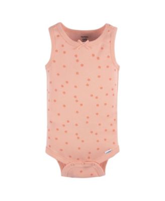 Baby Girls Sleeveless Flowers Onesies, 5-Pack