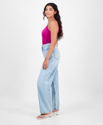 Women's Cotton High-Rise Ankle Balloon Jeans