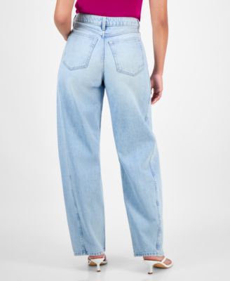 Women's Cotton High-Rise Ankle Balloon Jeans