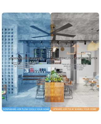 62-In Ceiling Fan with Remote Control, Reversible DC Motor, Solid Wood,No Noise