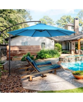 10 Ft Patio Offset Umbrella Cantilever Umbrella