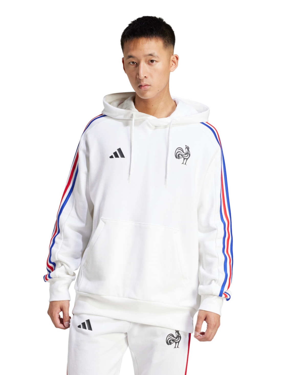 Adidas Originals Men's France Essentials 3-stripes Hoodie