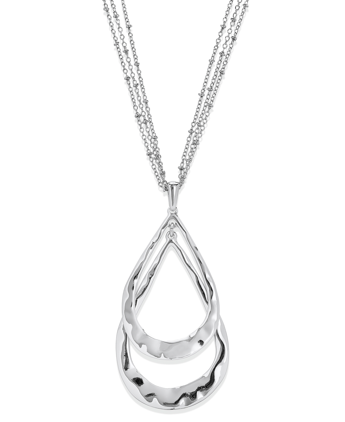 Orbital Pendant Necklace, 36" + 3" extender, Macy's Exclusive - Silver
