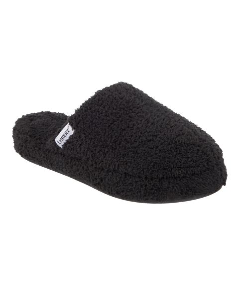 Женские сабо Isotoner Signature Cozy Plush Terry Knit Joey Clog Slippers, цвет: Чёрный