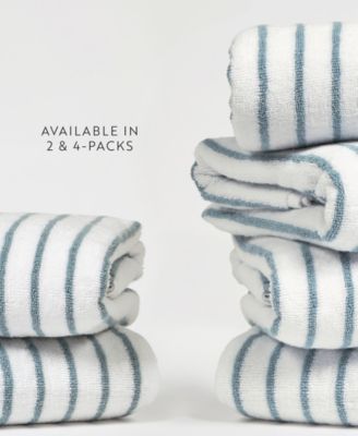 Cabana Stripe Cotton Beach Towels Set,  30" x 70"