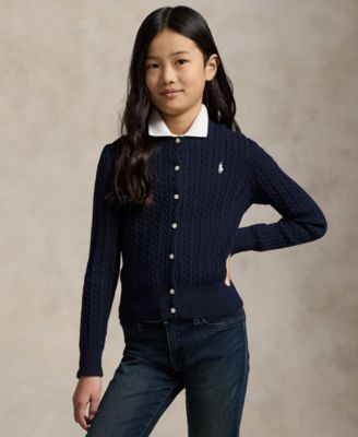 Polo Ralph Lauren - Big Girls Cable-Knit Cotton Cardigan