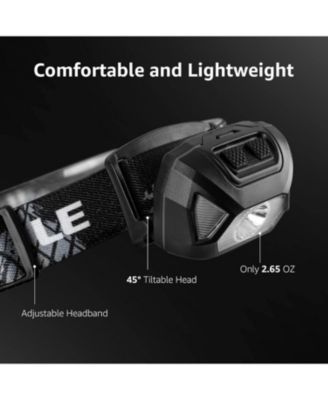 High Lumen Rechargeable LED Headlight, 6 Modes Waterproof Flashlights with Adjustable Headband for Camping Hiking Biking, USB Cable Included