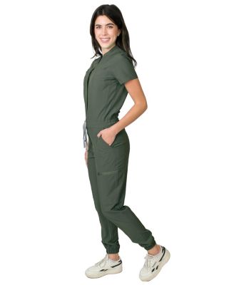 Women's Scrubs Jumpsuit with 8 Pockets