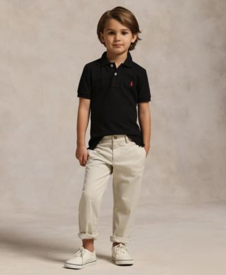 Toddler and Little Boys Cotton Mesh Polo Shirt