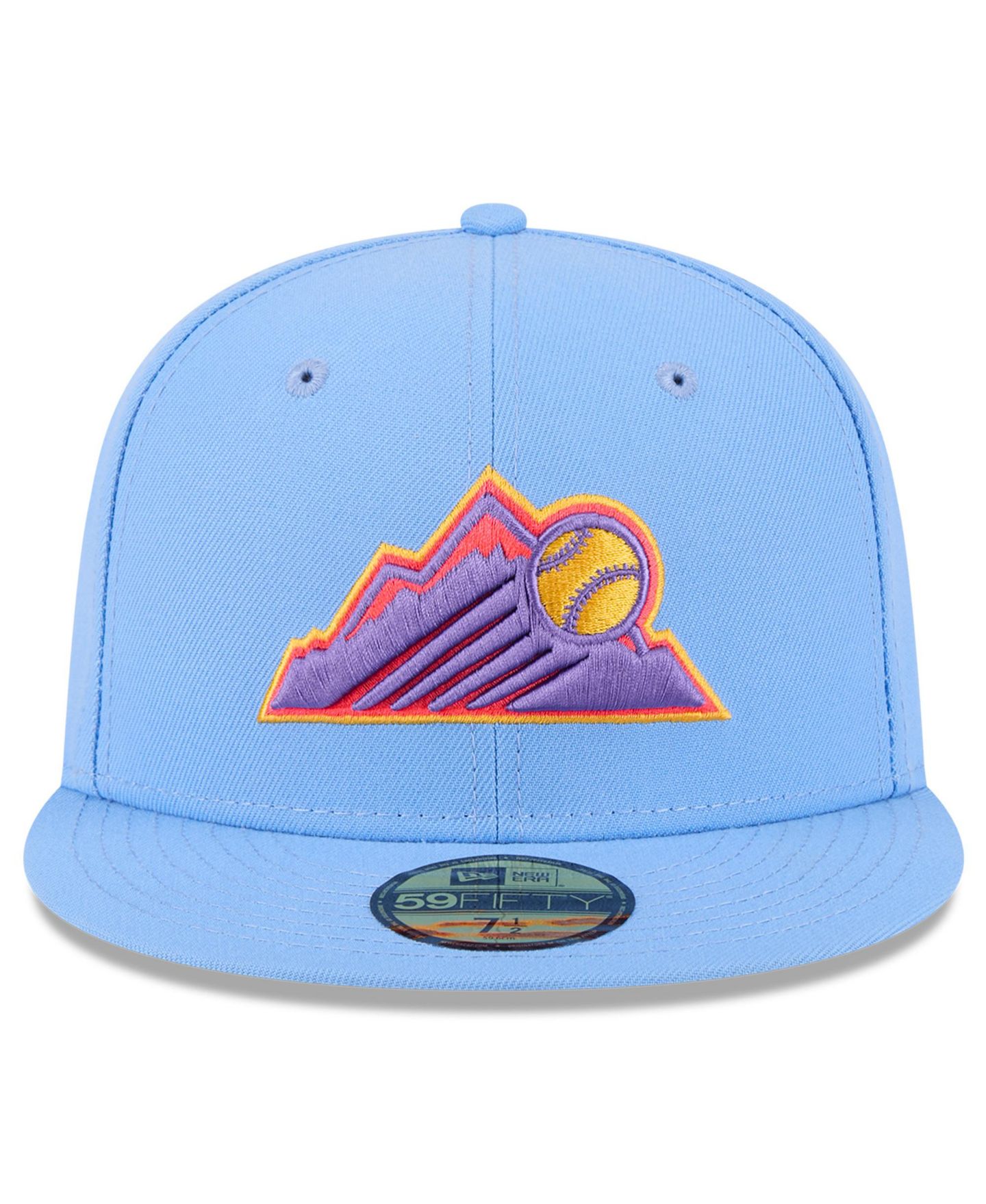 Мужская кепка New Era Light Blue Colorado Rockies 2025 City Connect 59FIFTY Fitted Hat — фото 2