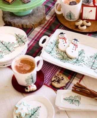 Lastra Holiday Handled Rectangular Platter