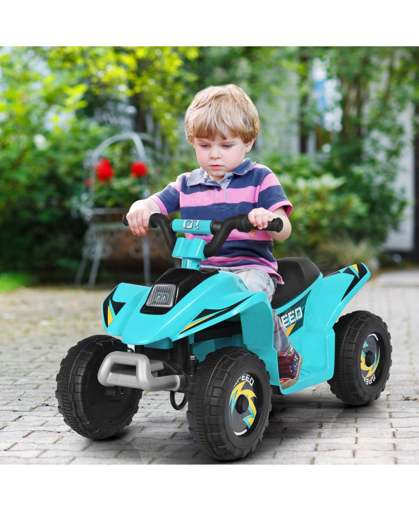 Детская игрушка Mecale Atv Electric 4-Wheel Ride-On Toy, for 1 Player, Ages 3+, цвет: Синий — фото 2