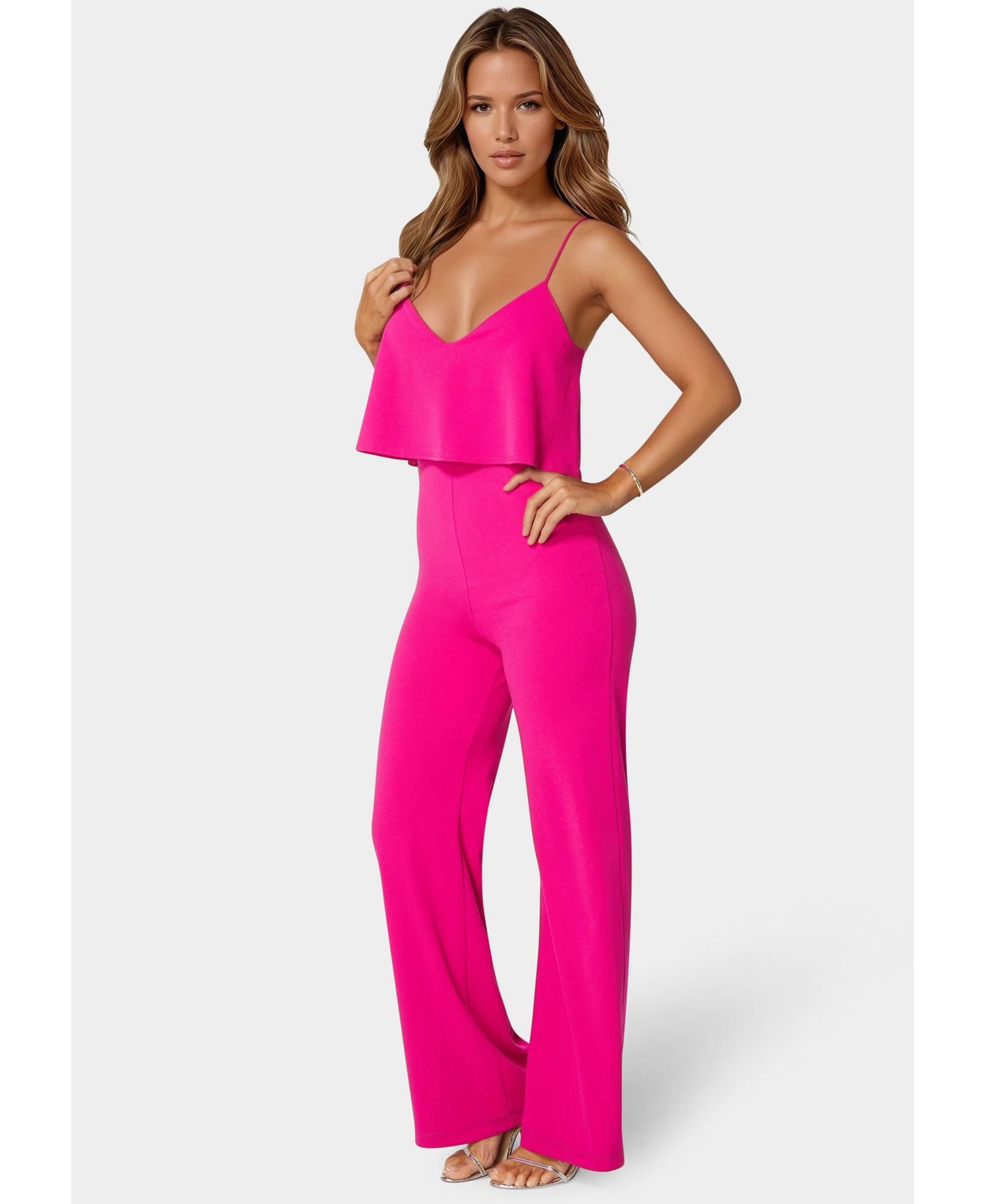 Women's Ruffle Wide Leg Jumpsuit