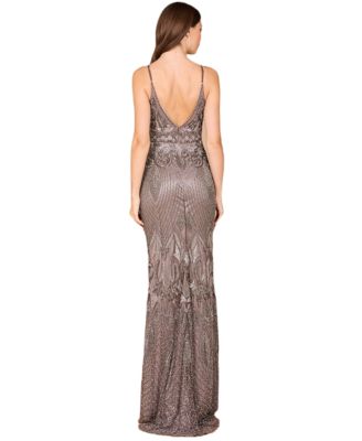 Women's Sleeveless V-Neck Beaded Dress