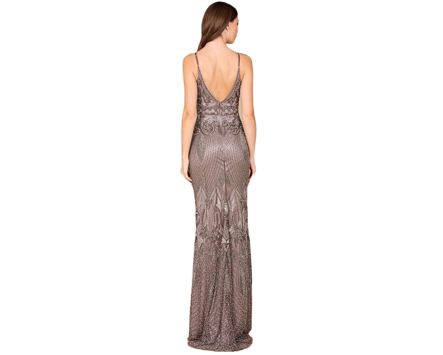 Women's Sleeveless V-Neck Beaded Dress