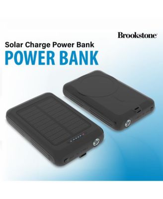 5,000mAh Solar Powered Magsafe Wireless Charging Multi-Port Power bank with Built-In Flash Light