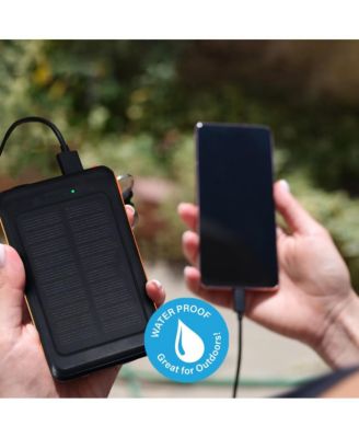 5,000mAh Solar Powered Magsafe Wireless Charging Multi-Port Power bank with Built-In Flash Light