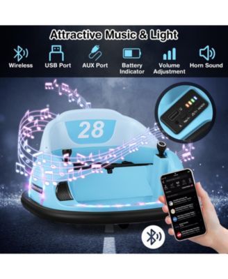12V 360° Ride on Bumper Car for Toddlers with Remote Control
