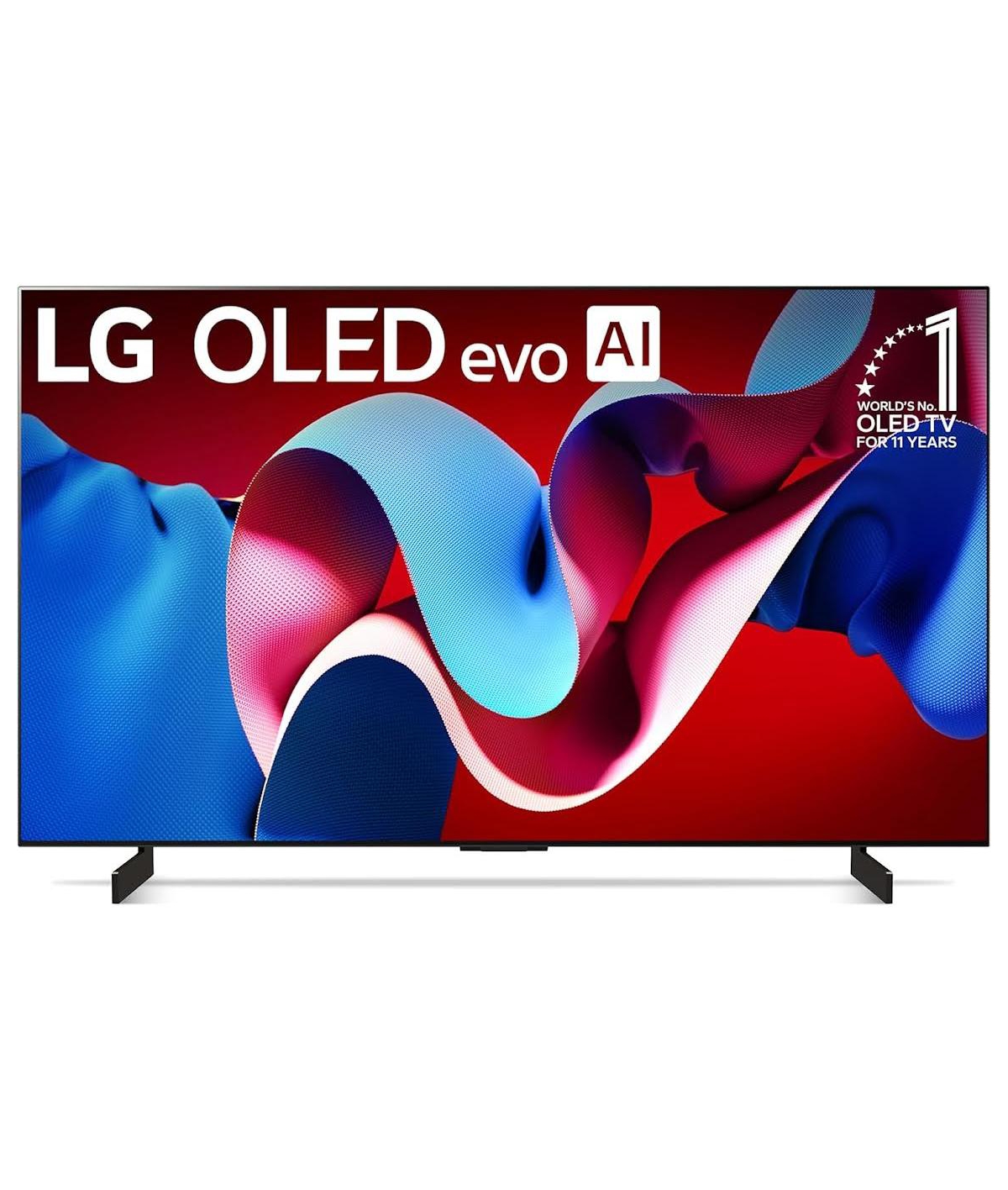 Lg Oled C4 Hdr 4K Smart Oled Tv 144 Hz Refresh Rate + Uax 4K Hdmi 2.0 Cable + Cps 24 Months Protection and Streaming Bundle with Alexa
