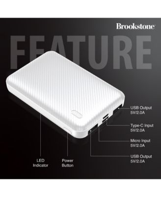 5,000mAh Carbon Fiber Multi-Port Slim Power Bank