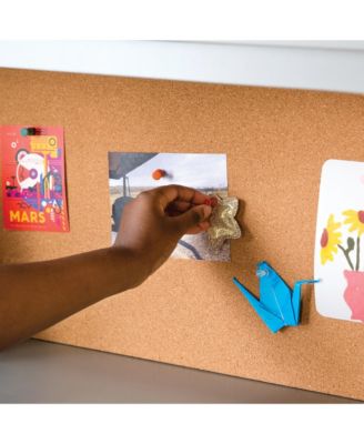 Kids' Media Desk with Hutch and Chair Set – Natural: Kids Table and Chair Set, Computer Desk with Storage Hutch, Kids Bedroom Furniture Set