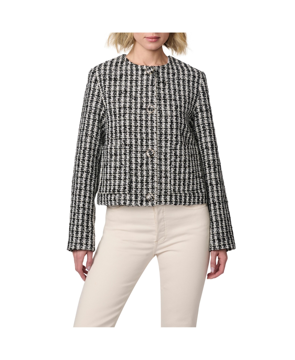 Women's Tweed Lady Jacket - Black/white