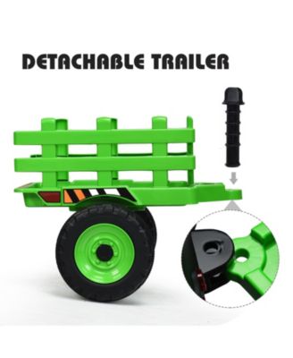 12V Ride on Tractor with 3-Gear-Shift Ground Loader for Kids 3+ Years Old