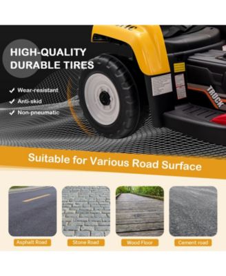 12V Battery Powered Kids Ride on Excavator with Adjustable Arm and Bucket