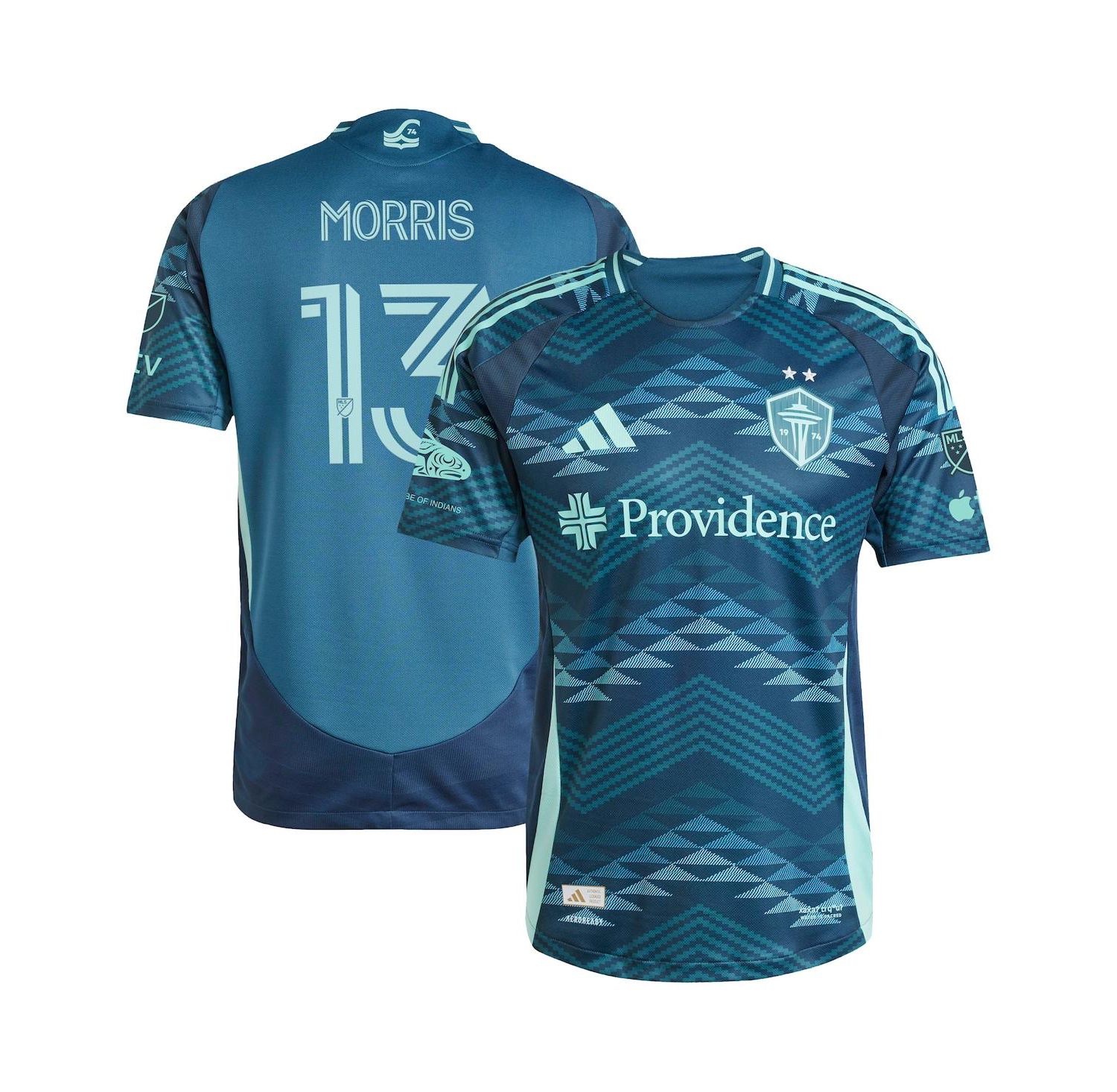 Men's Jordan Morris Blue Seattle Sounders FC 2025 The Salish Sea Kit Authentic Player Jersey