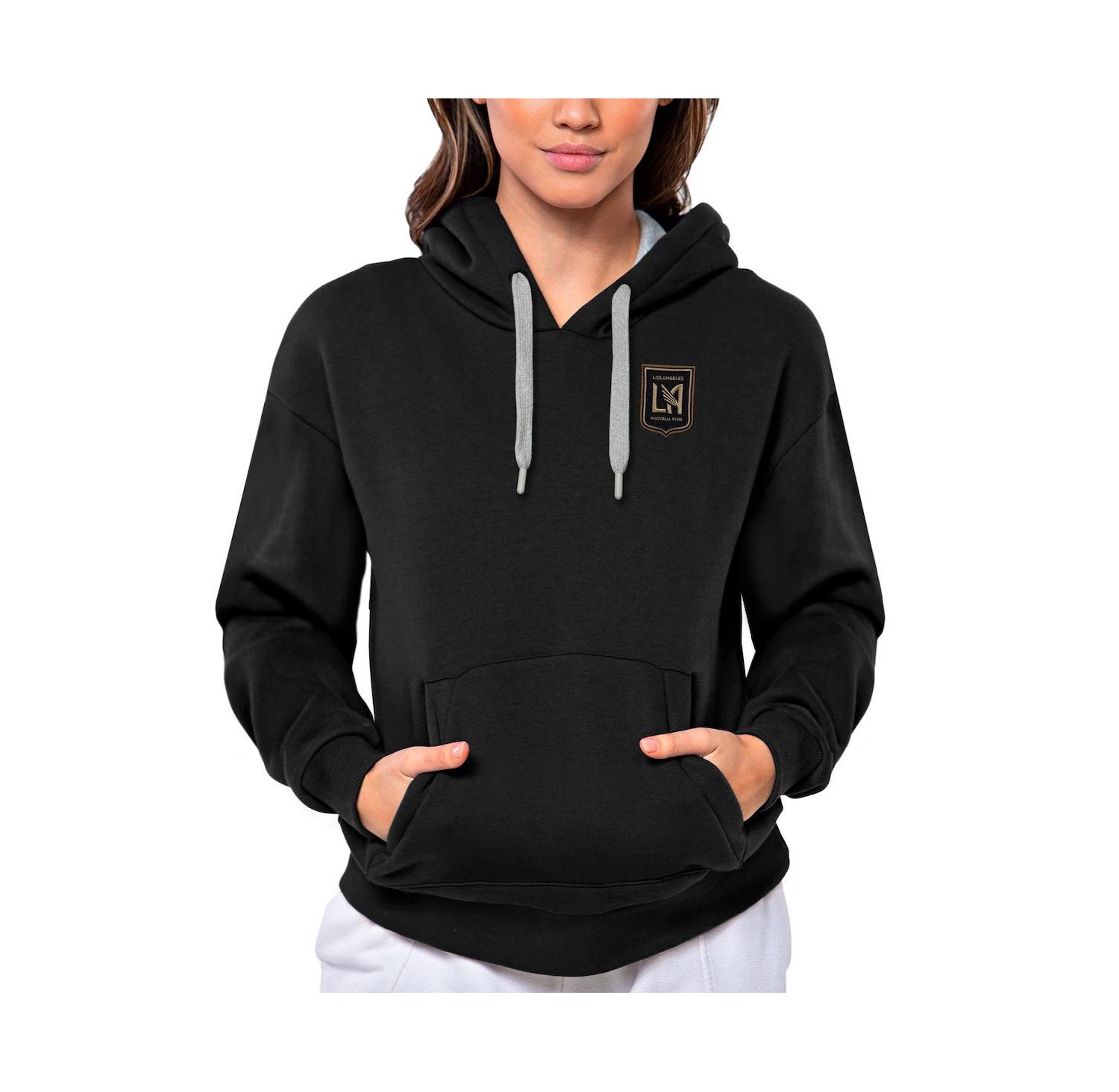 Women's Black LAFC Team Logo Victory Pullover Hoodie