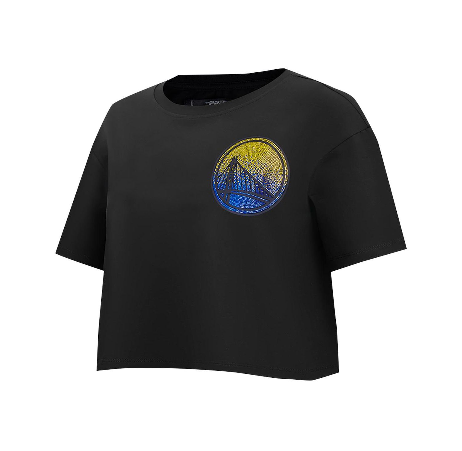 Women's Black Golden State Warriors Jewels Boxy Cropped T-Shirt